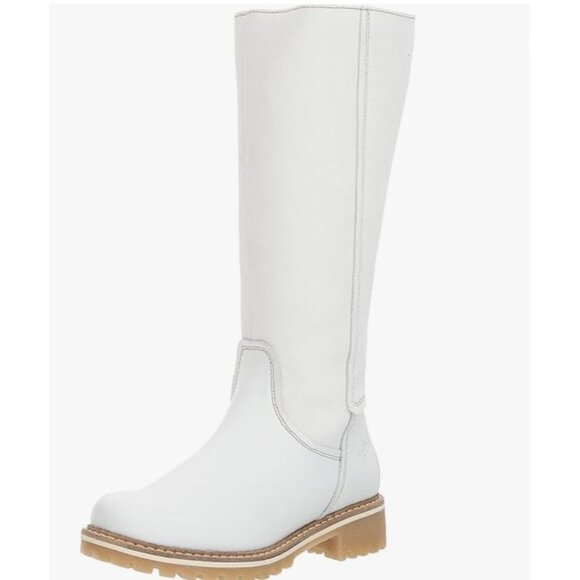 Bos & Co Hudson Womens Ice White Tall Leather Suede Boots Sz 11 / 42 MRSP 270.00
